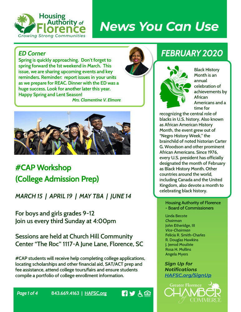 February 2020 e-newsletter page 1