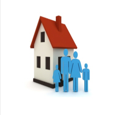 house and family clipart