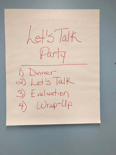 Lets Talk Party - itinerary 